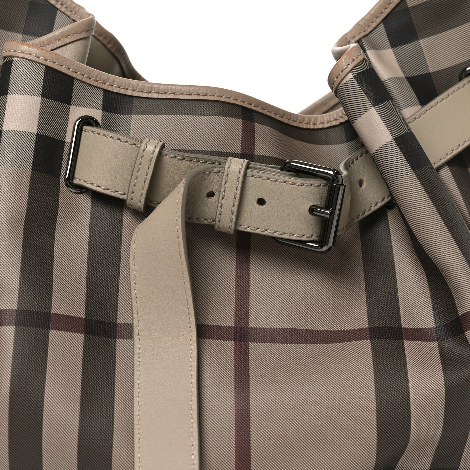 Burberry Smoked Check Medium Walden Belted Hobo Trench 7 of 9