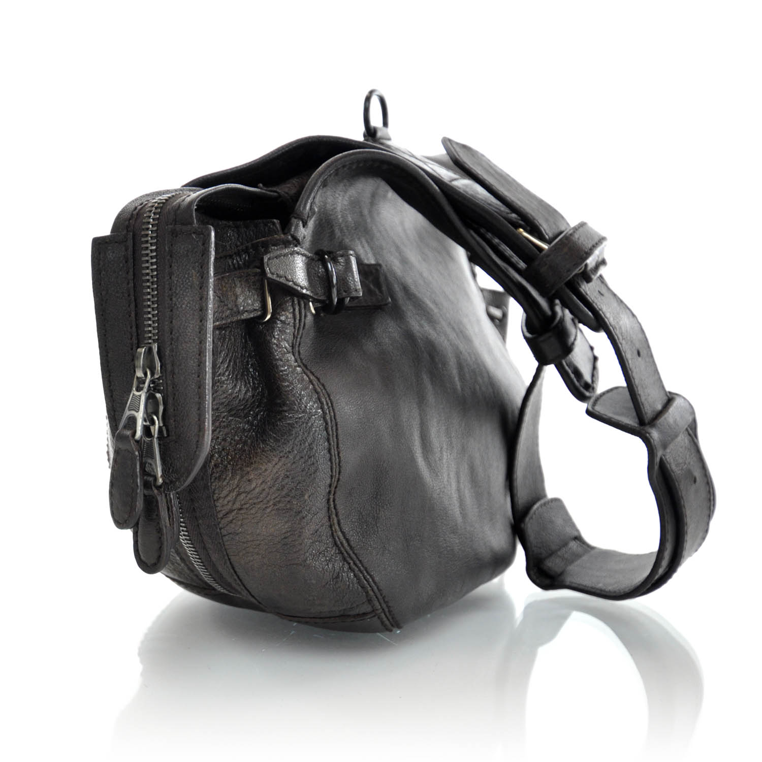 Balenciaga Leather Aviator Helmet Bag Marron 6 of 9