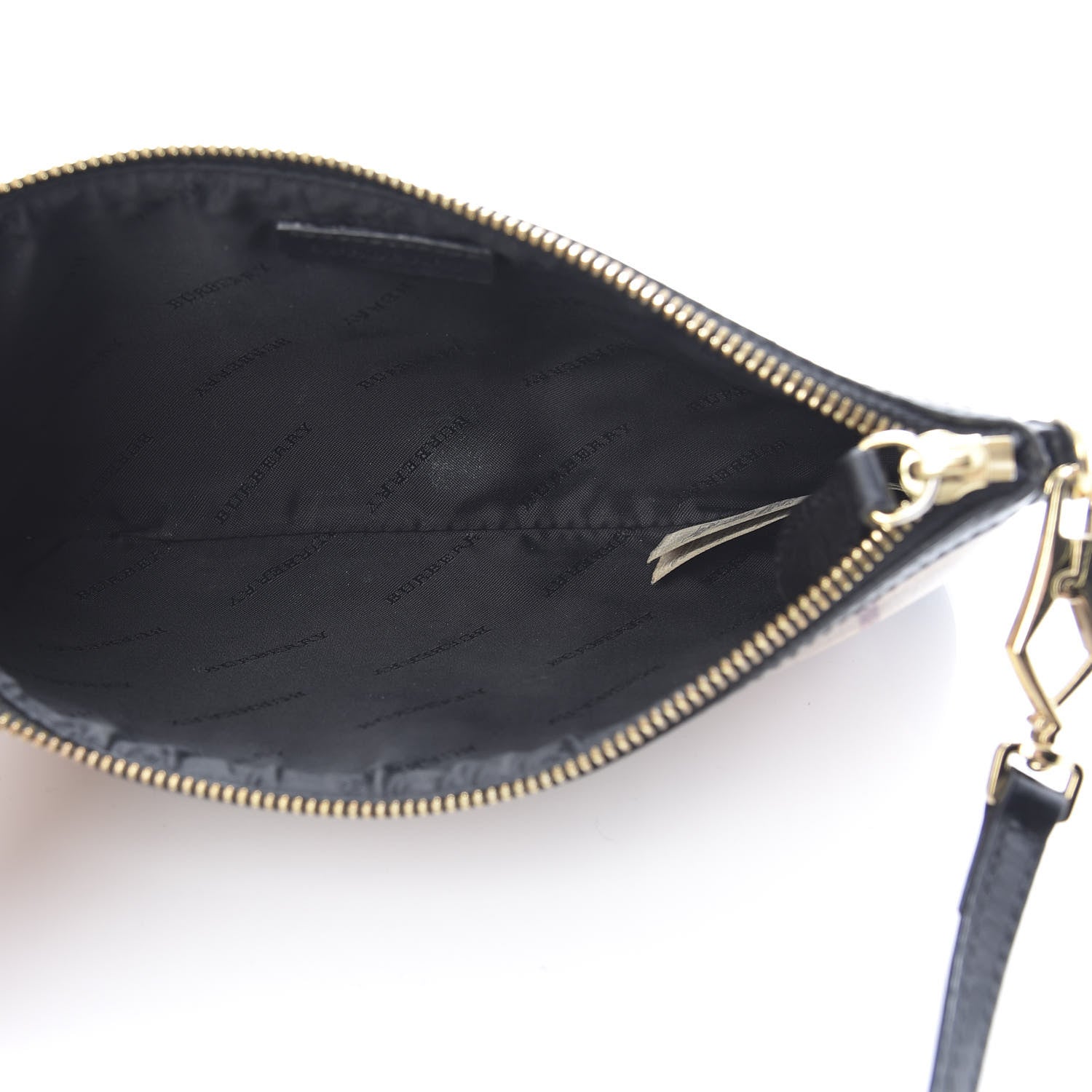 Burberry Haymarket Check Small Peyton Crossbody Clutch Bag Black 5 of 10