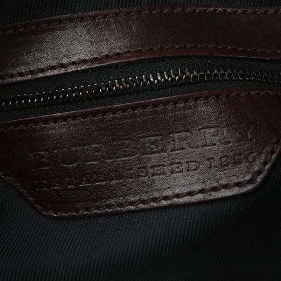 Burberry Leather Pleated Lowry Cartridge Bag Dark Purple 11 of 13