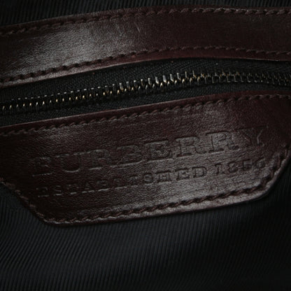 Burberry Leather Pleated Lowry Cartridge Bag Dark Purple 11 of 13