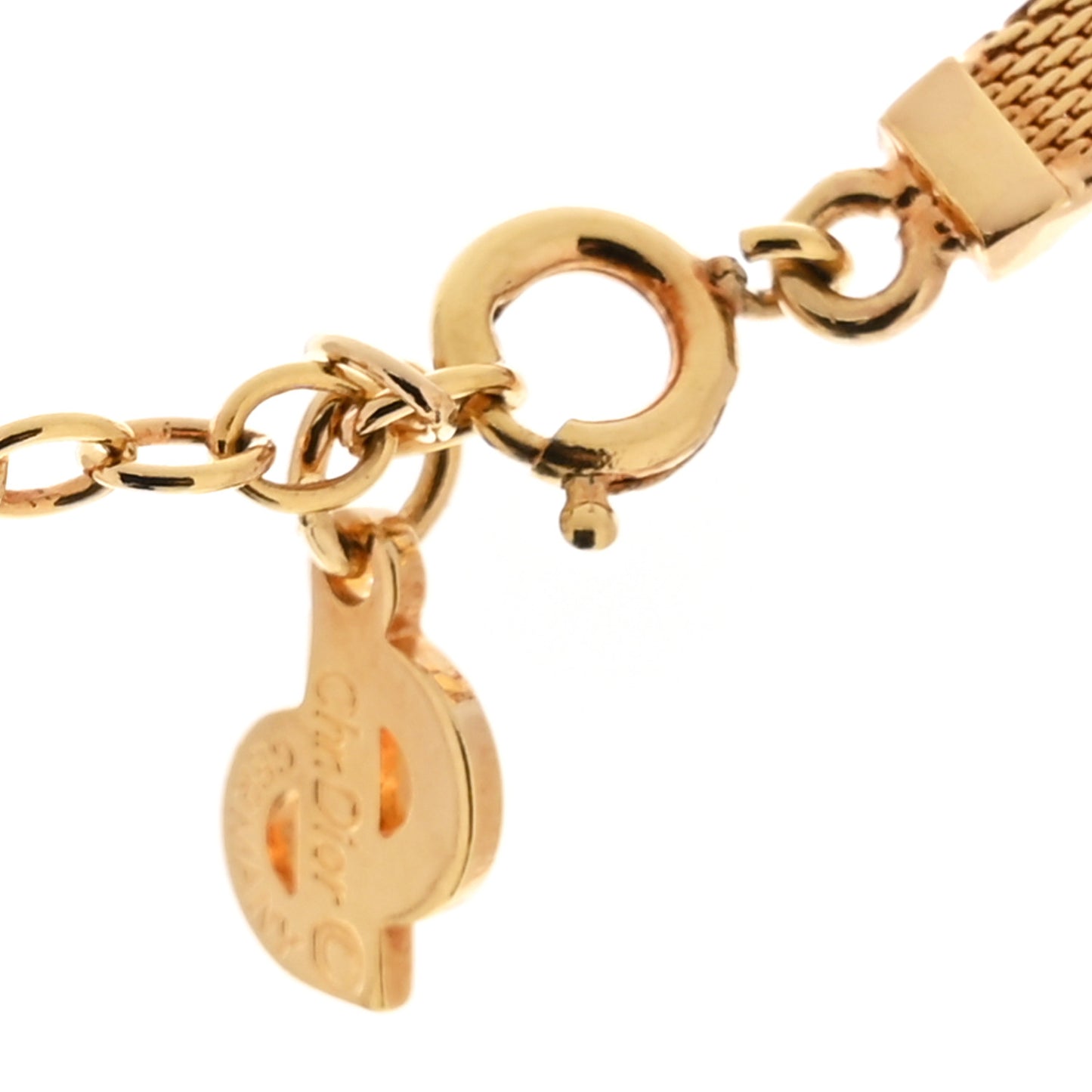 Metal Mesh CD Choker Necklace Gold