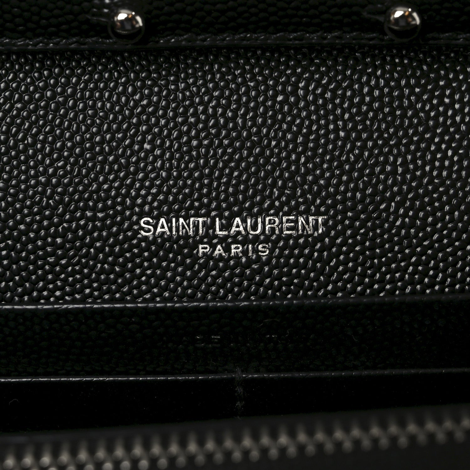 Saint Laurent Grain De Poudre Mixed Matelasse Triquilt Monogram Chain Wallet Black 5 of 10