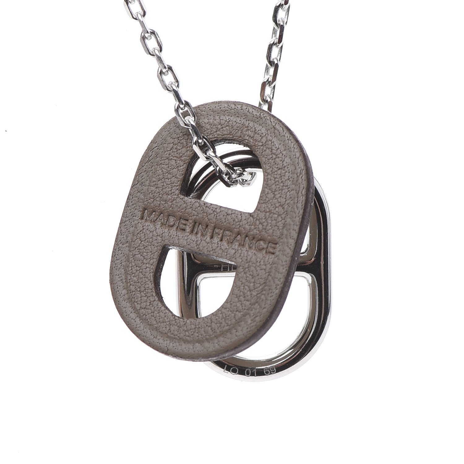 Hermes Swift O'Maillon Pendant Necklace Etoupe 6 of 8