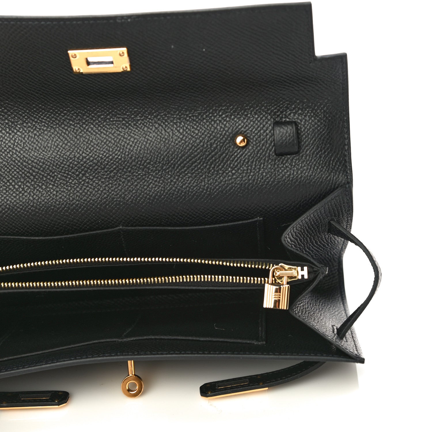 Hermes Epsom Kelly Wallet To Go Black 5 of 10