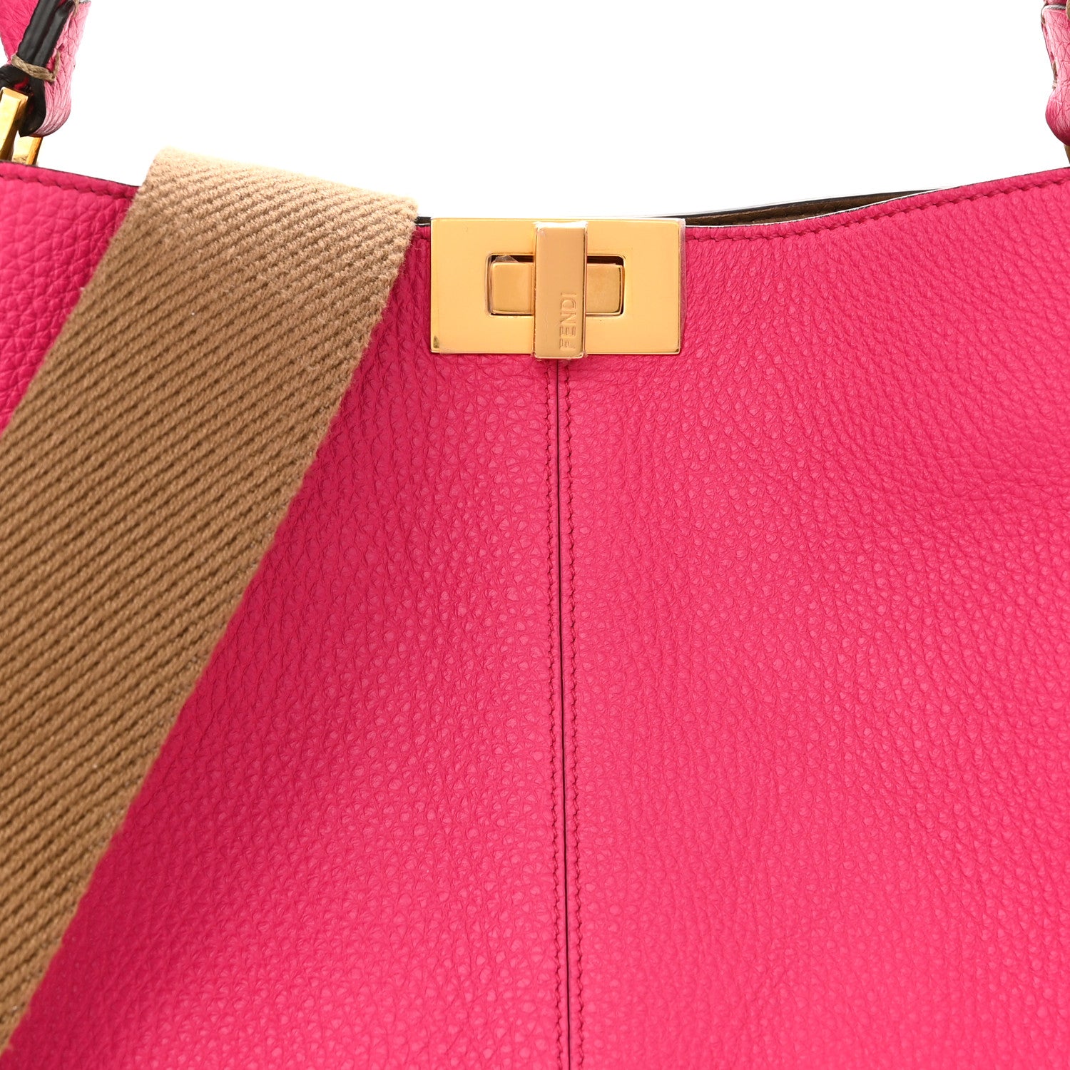 Fendi Cuoio Romano Selleria Medium Peekaboo X-Lite Fuxia 8 of 10