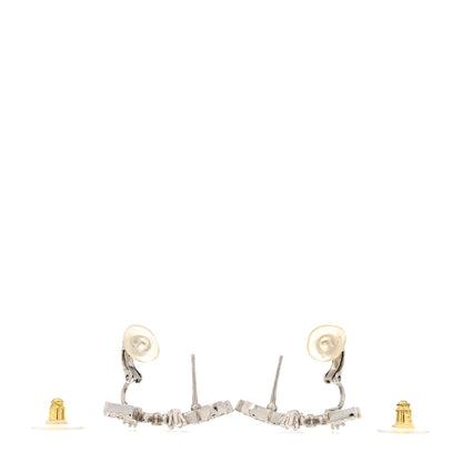 Chanel Crystal Star 5 CC Earrings Silver 3 of 5