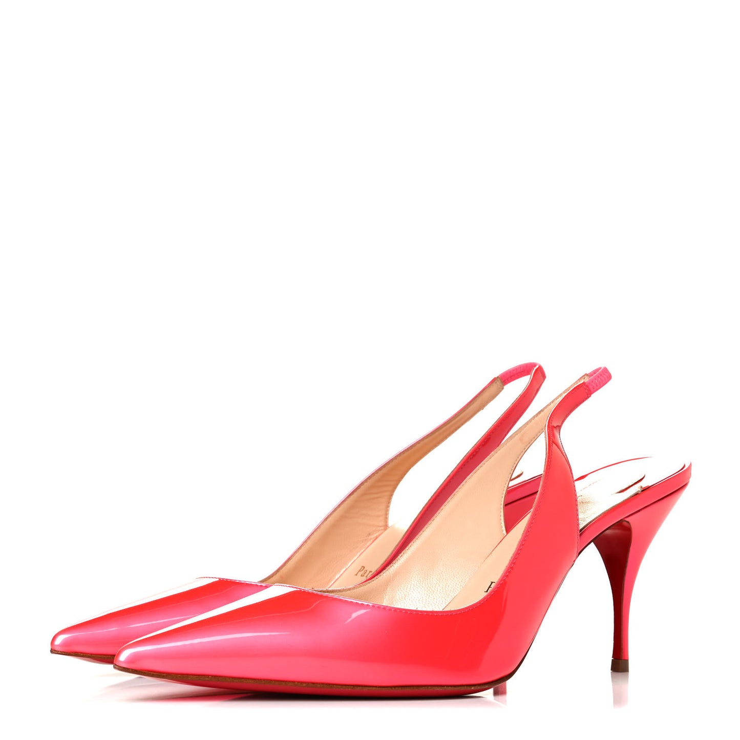 Patent Clare Sling 80 Pumps 39 Fluo Rose