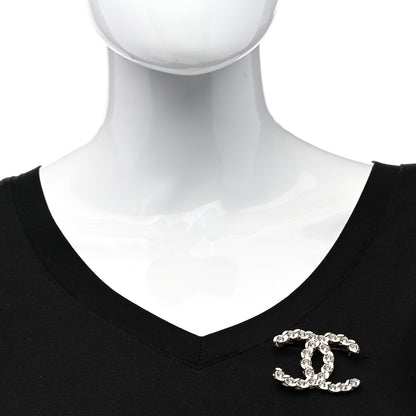 Chanel Crystal Pearls Coronation CC Brooch Gold 1 of 4
