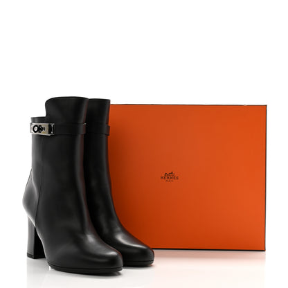 Hermes Calfskin Joueuse Ankle Boots 35.5 Black 8 of 8