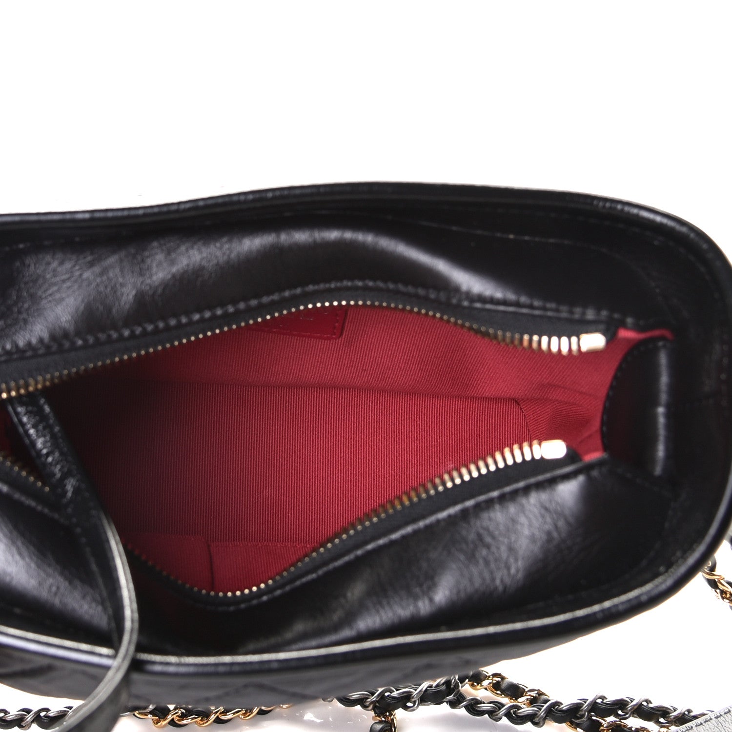 Chanel Aged Calfskin Quilted Small Gabrielle Hobo Black 7 of 8