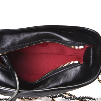 Chanel Aged Calfskin Quilted Small Gabrielle Hobo Black 7 of 8