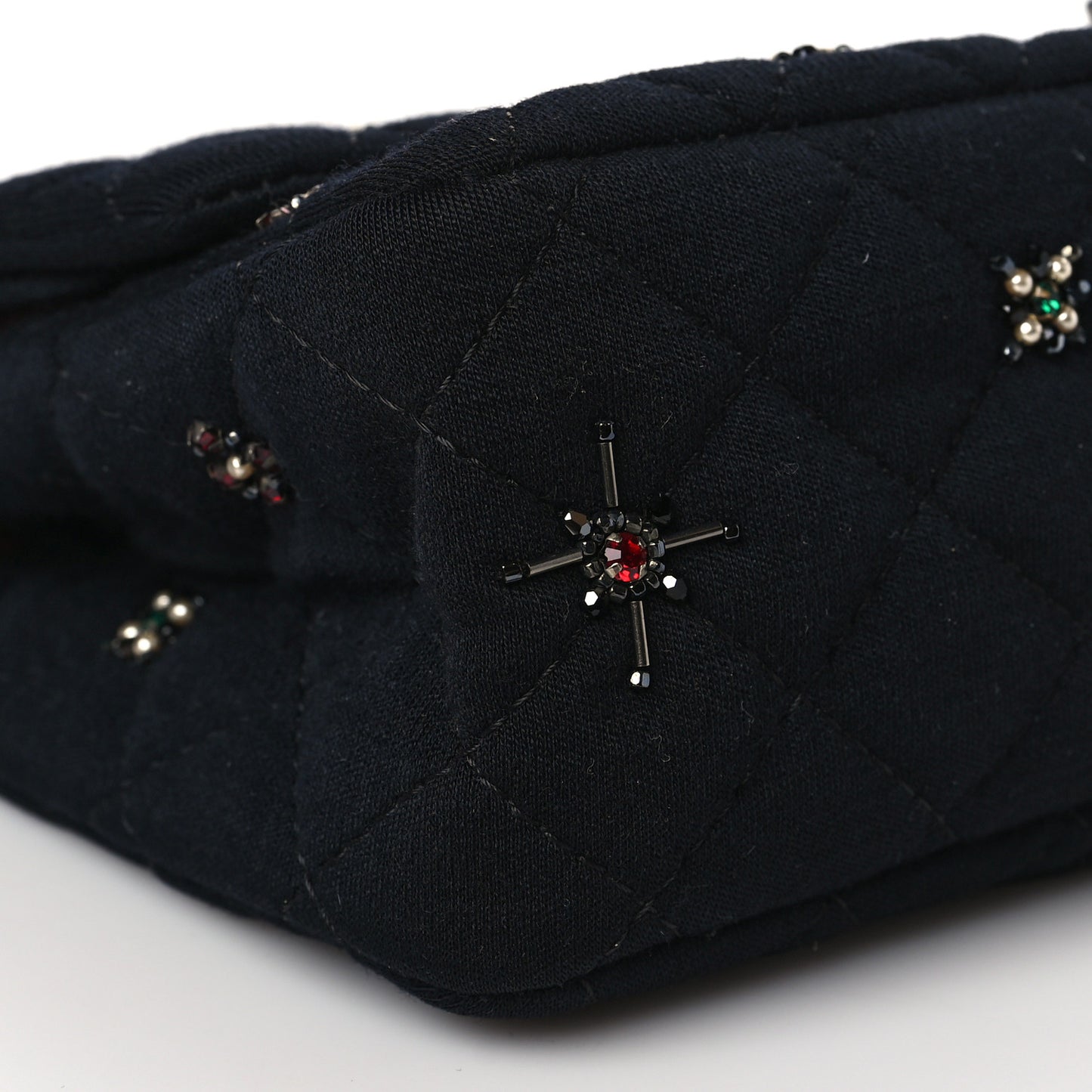 Jersey Quilted Embellished 2.55 Reissue 225 Flap Black