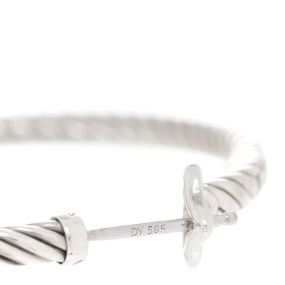 David Yurman Sterling Silver Medium Cable Classics Hoop Earrings 4 of 6