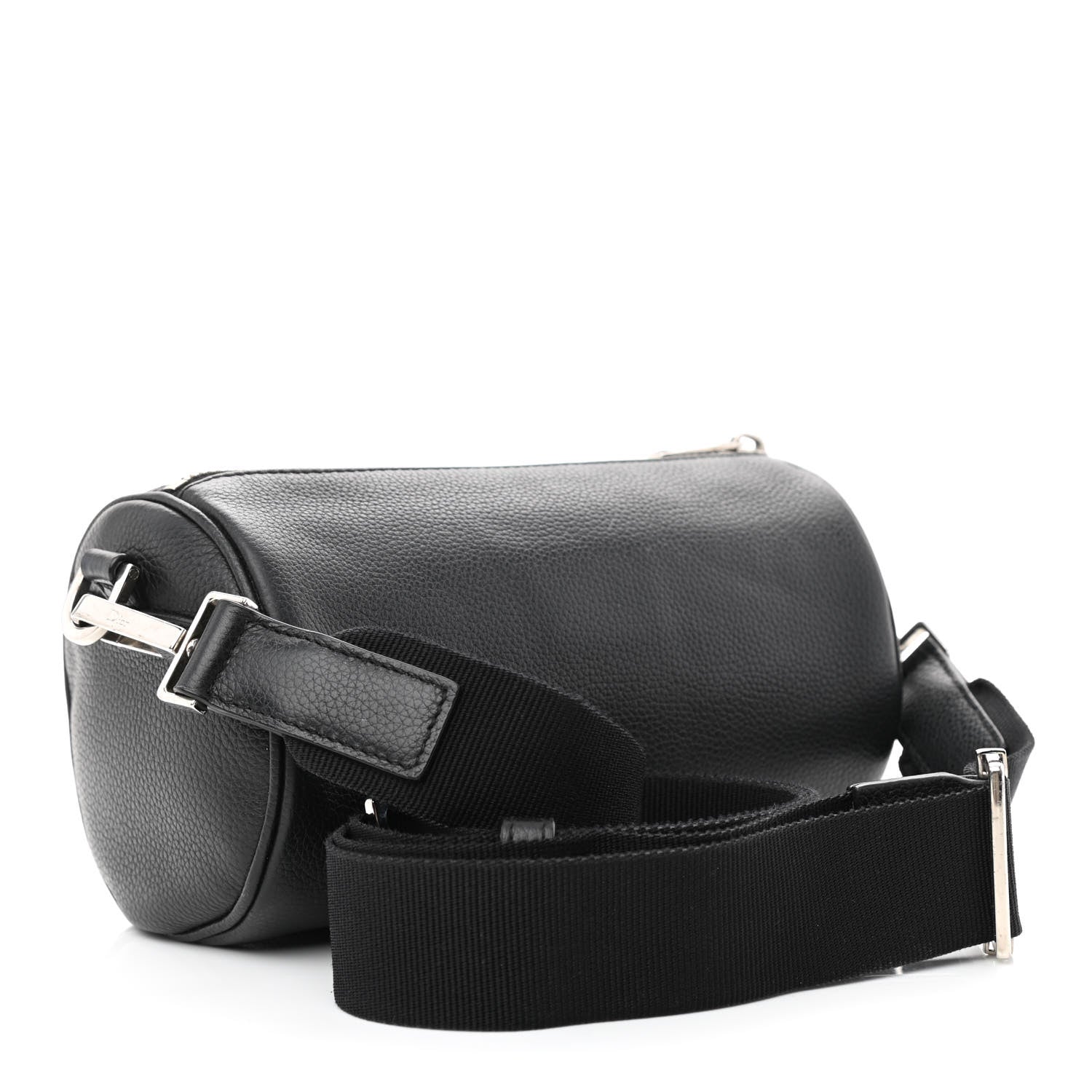 Christian Dior HOMME Grained Calfskin Mens Roller Pouch Black 3 of 9