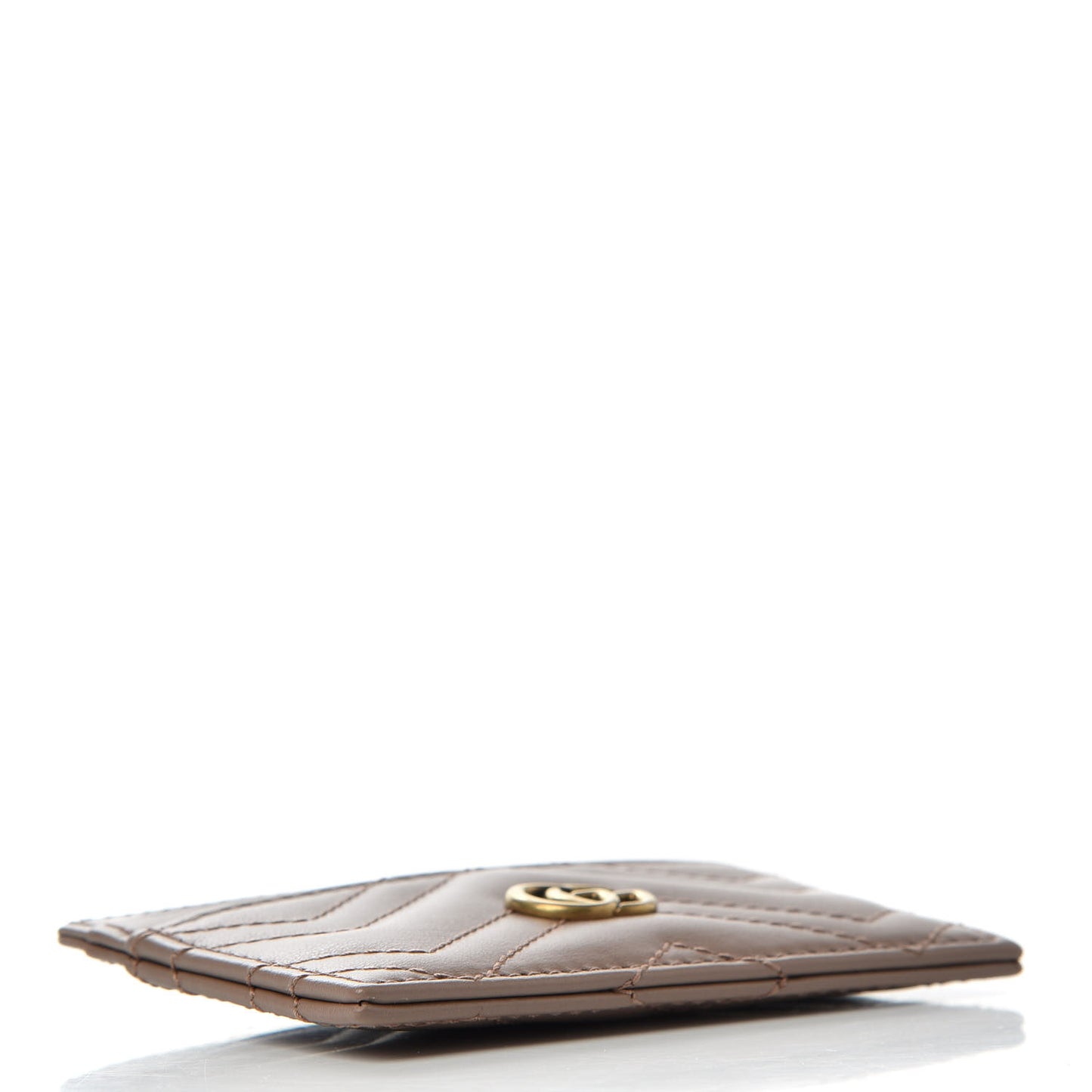 Calfskin Matelasse GG Marmont Card Holder Porcelain Rose