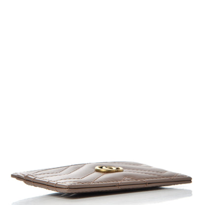 Gucci Calfskin Matelasse GG Marmont Card Holder Porcelain Rose 4 of 5