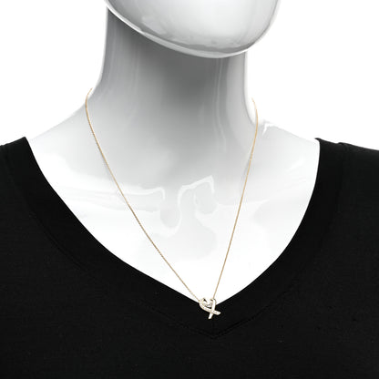 Tiffany 18K Yellow Gold Diamond Small Paloma Picasso Loving Heart Pendant Necklace 2 of 4