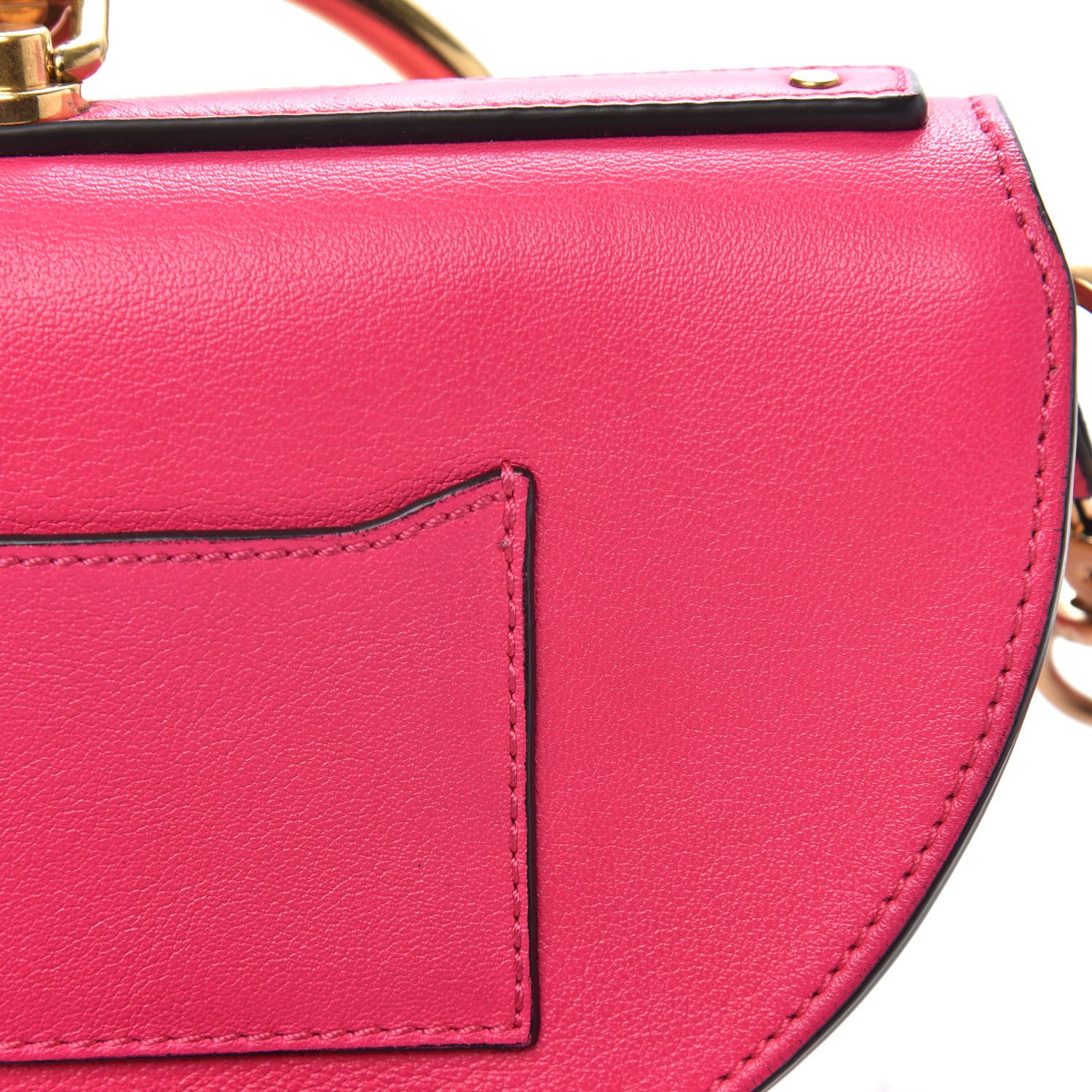 Chloe Calfskin Small Nile Bracelet Minaudiere Bag Fuchsia Rose 9 of 10