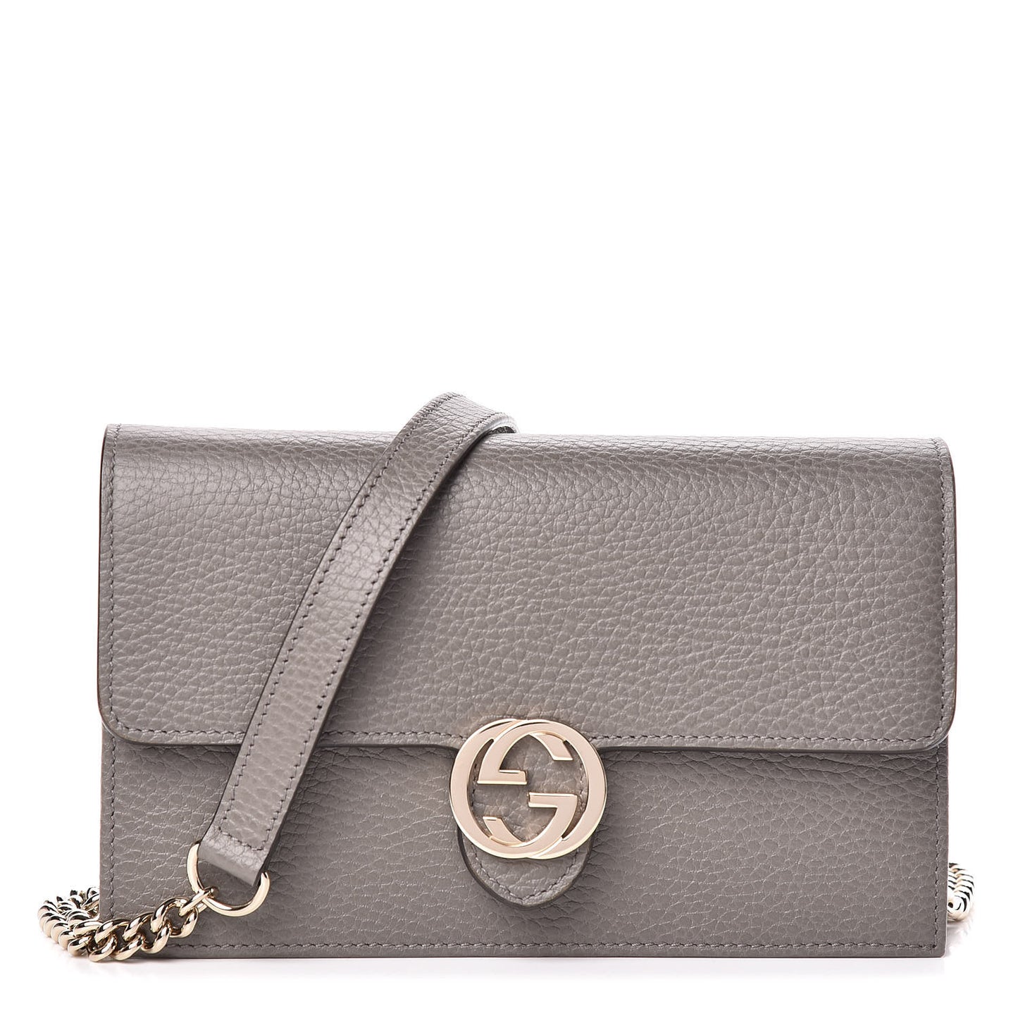 Dollar Calfskin Interlocking G Chain Wallet Loess