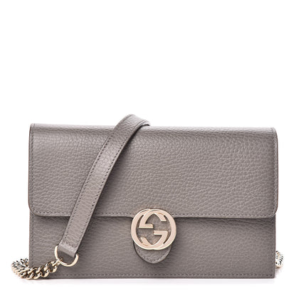 Gucci Dollar Calfskin Interlocking G Chain Wallet Loess 1 of 9