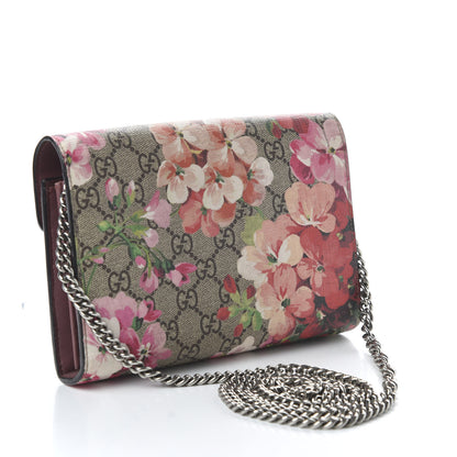Gucci GG Supreme Monogram Blooms Mini Dionysus Chain Wallet Beige Multicolor Dry Rose 3 of 10