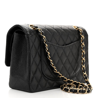 Chanel Caviar Quilted Medium Double Flap Black 3 of 11