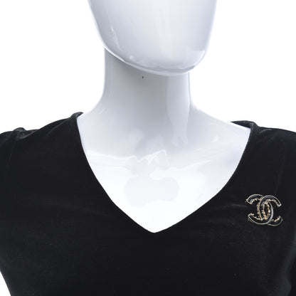 Chanel Enamel CC Baroque Brooch Black Gold 2 of 5