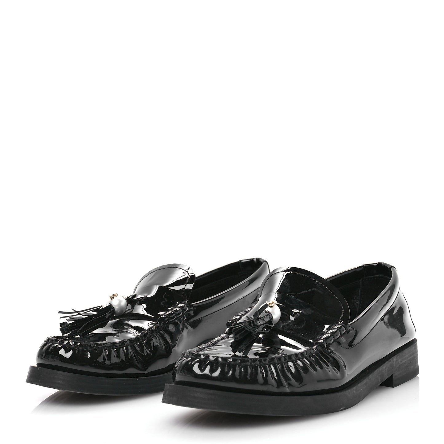 Patent Pearl Addie Loafers 40.5 Black