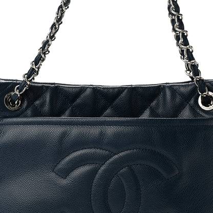 Chanel Caviar Timeless CC Soft Tote Navy Blue 7 of 11