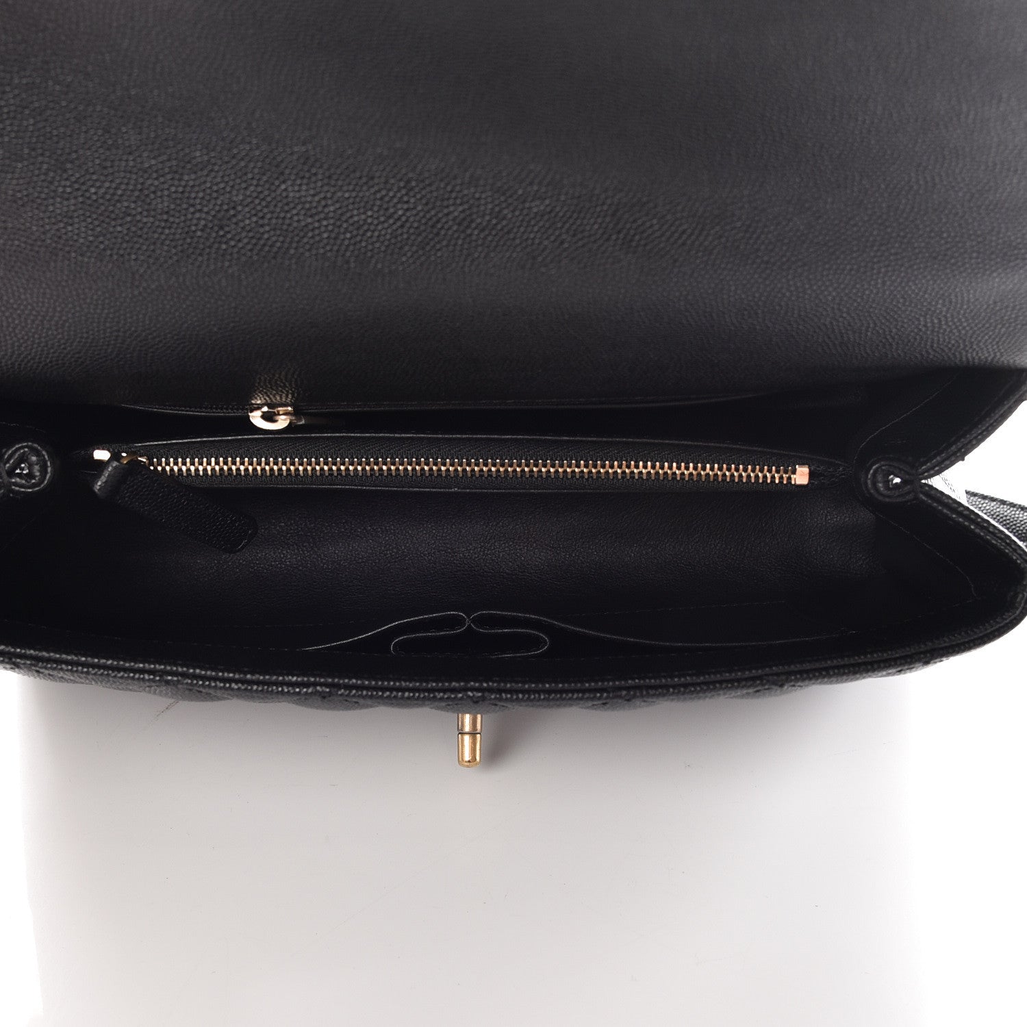 Chanel Caviar Lizard Embossed Quilted Small Coco Handle Flap Black 5 of 10