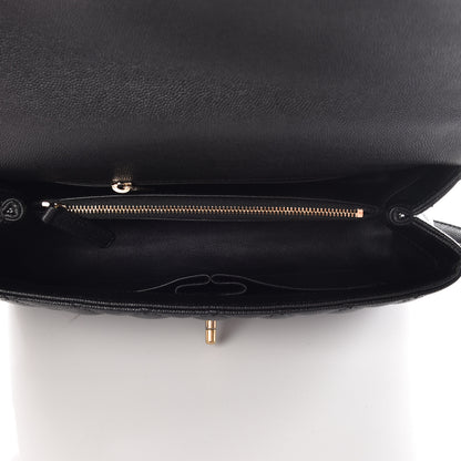 Chanel Caviar Lizard Embossed Quilted Small Coco Handle Flap Black 5 of 10