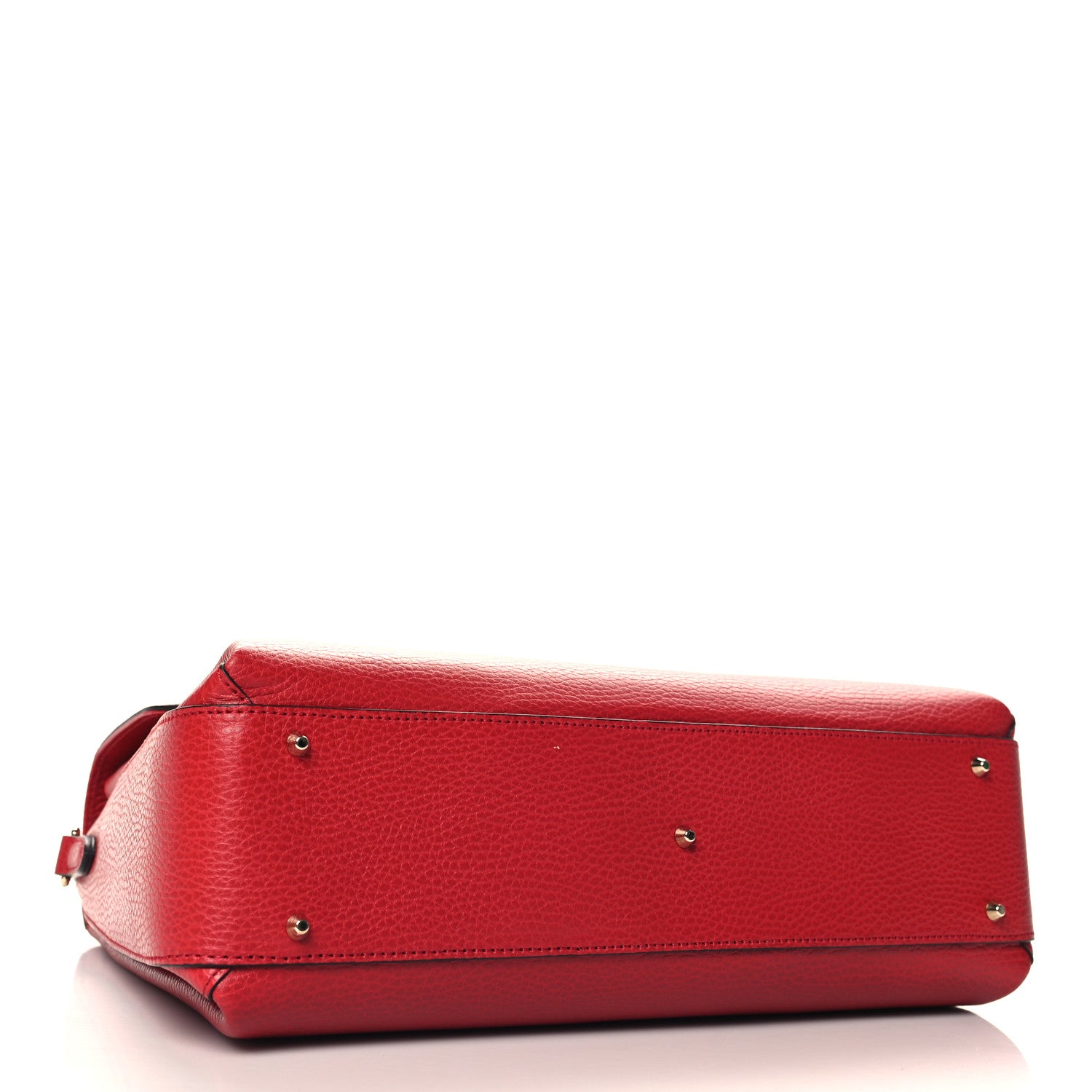 Gucci Dollar Calfskin Medium Interlocking G Top Handle Shoulder Bag Red 4 of 11