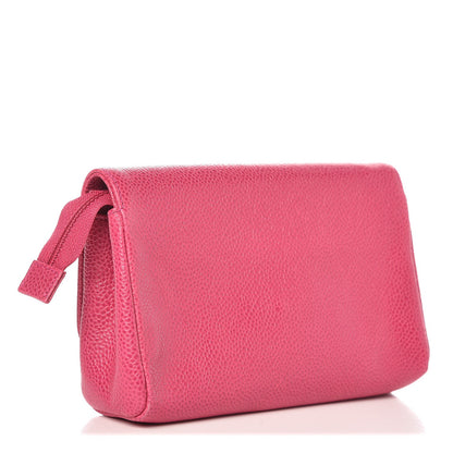 Chanel Caviar Timeless CC Cosmetic Pouch Pink 3 of 8
