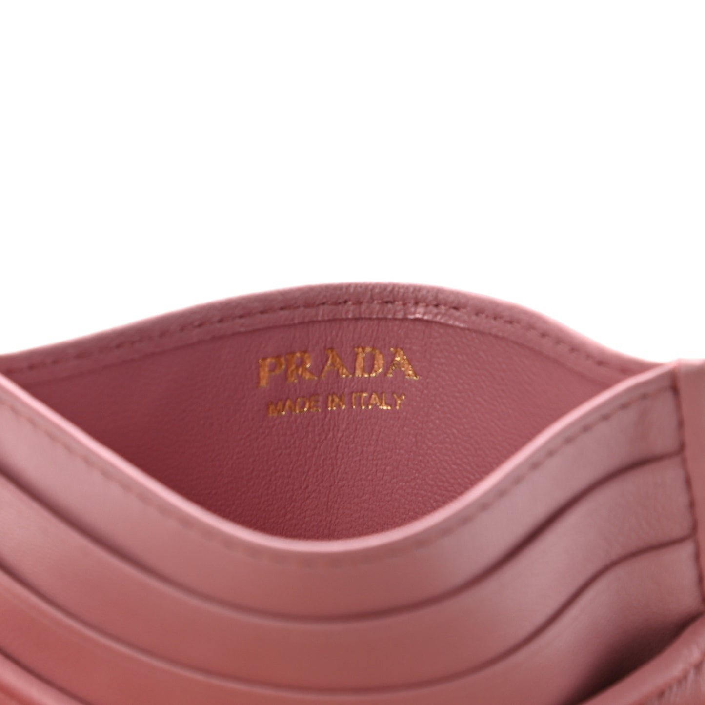 Nappa Impunture Logo Card Holder Rosa