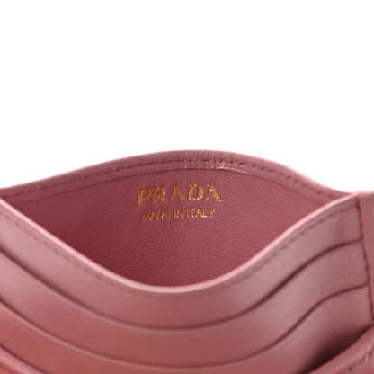 Prada Nappa Impunture Logo Card Holder Rosa 6 of 8