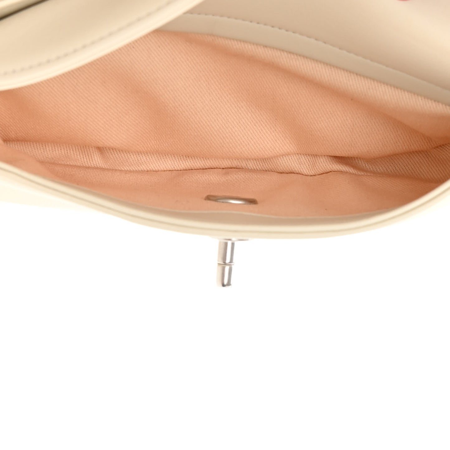 Calfskin Coco Eyelets Small Flap Bag Ivory