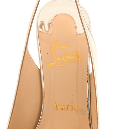 Christian Louboutin Metallic Patent No Prive 120 Pumps 38 Gold 6 of 10