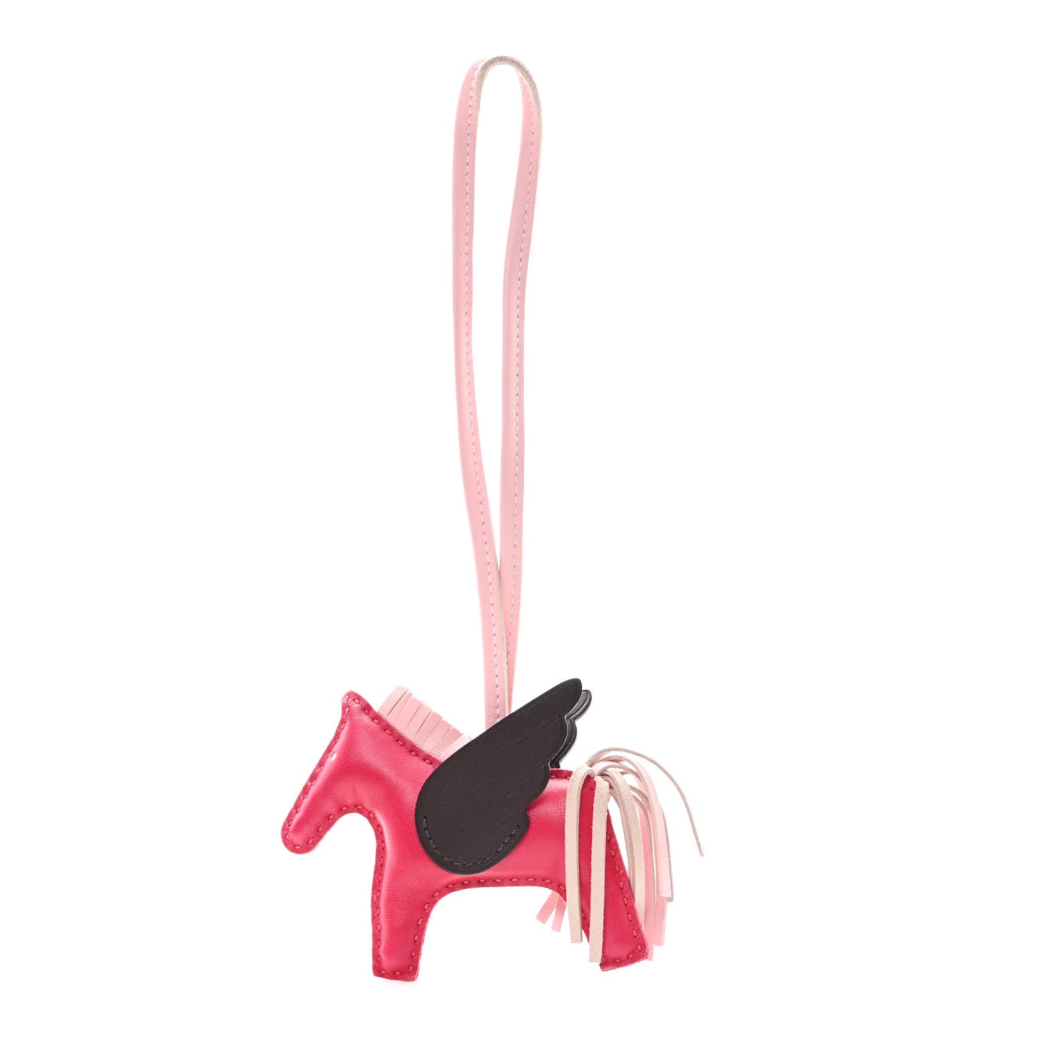 Hermes Milo Lambskin Grigri Rodeo Pegase Horse Bag Charm PM Framboise Rose Sakura Rouge Sellier 1 of 5