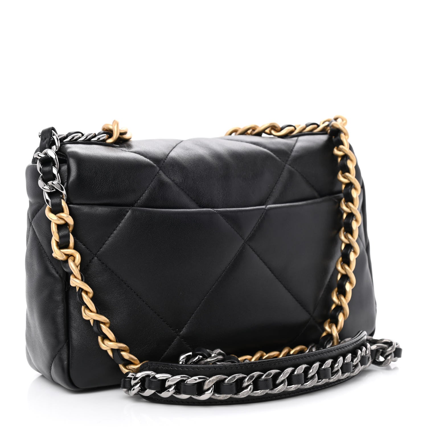 Chanel Lambskin Quilted Medium Chanel 19 Flap Black 3 of 12