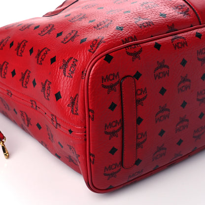 MCM Visetos Large Liz Reversible Shopper Tote Ruby Red 11 of 14