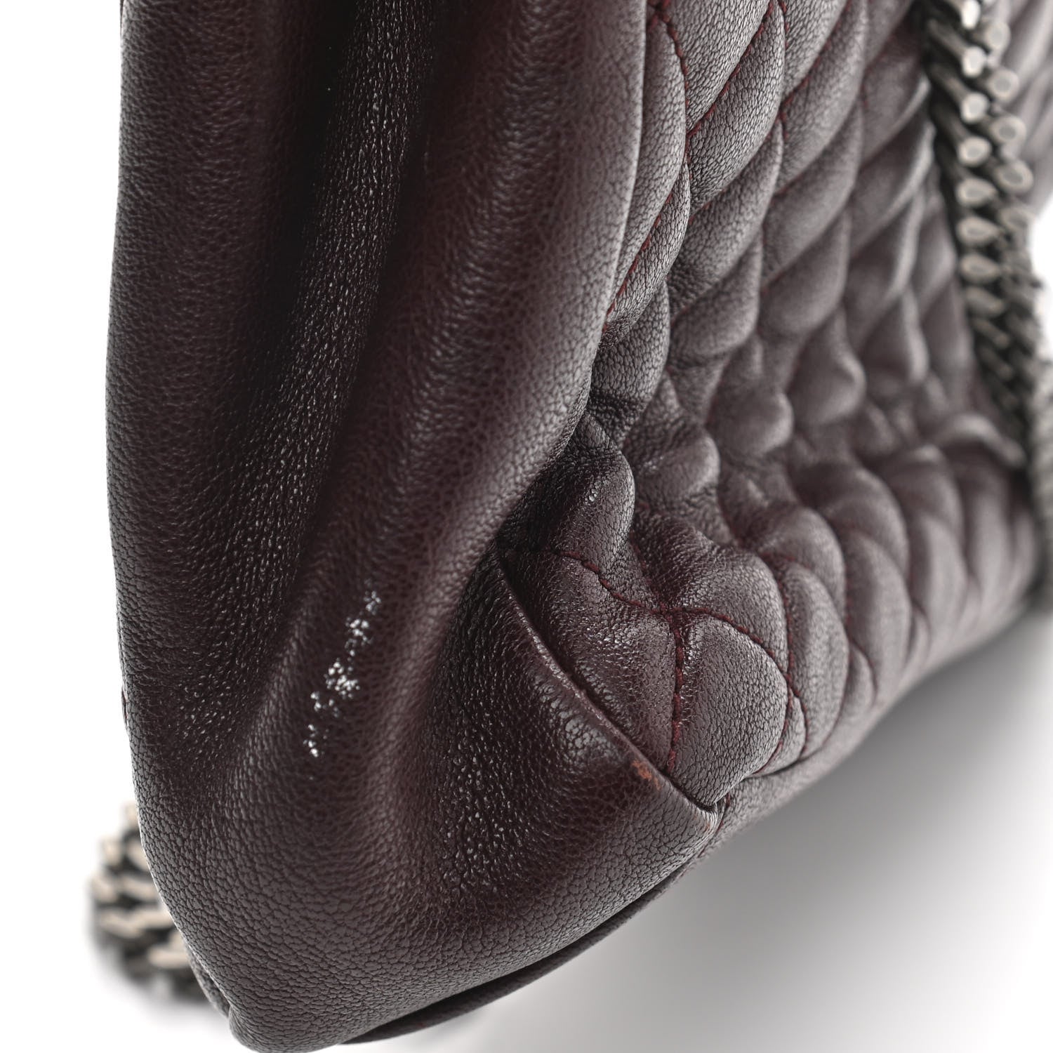 Saint Laurent Sheepskin Tri-Quilt Monogram Medium College Bag Bordeaux 13 of 14
