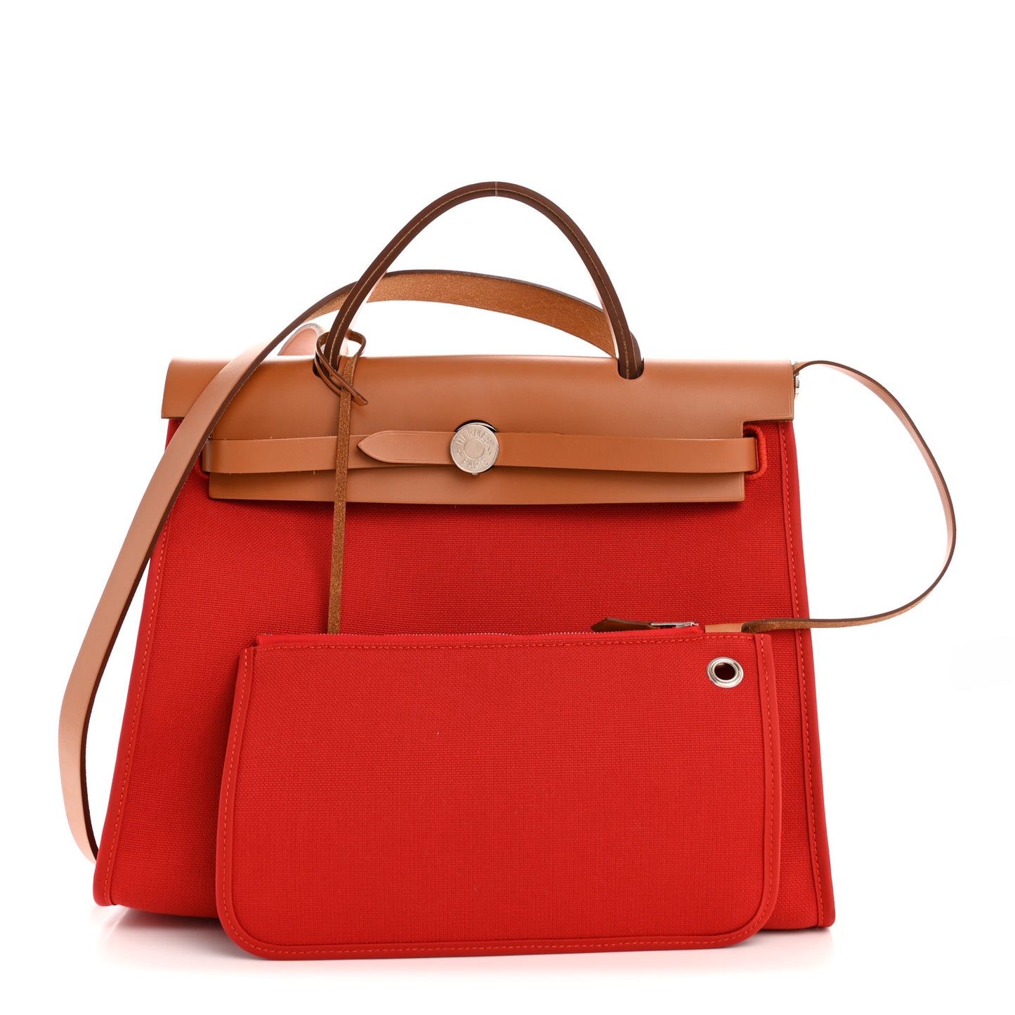 Vache Hunter Toile Herbag Zip 31 PM Rouge Tomate Natural