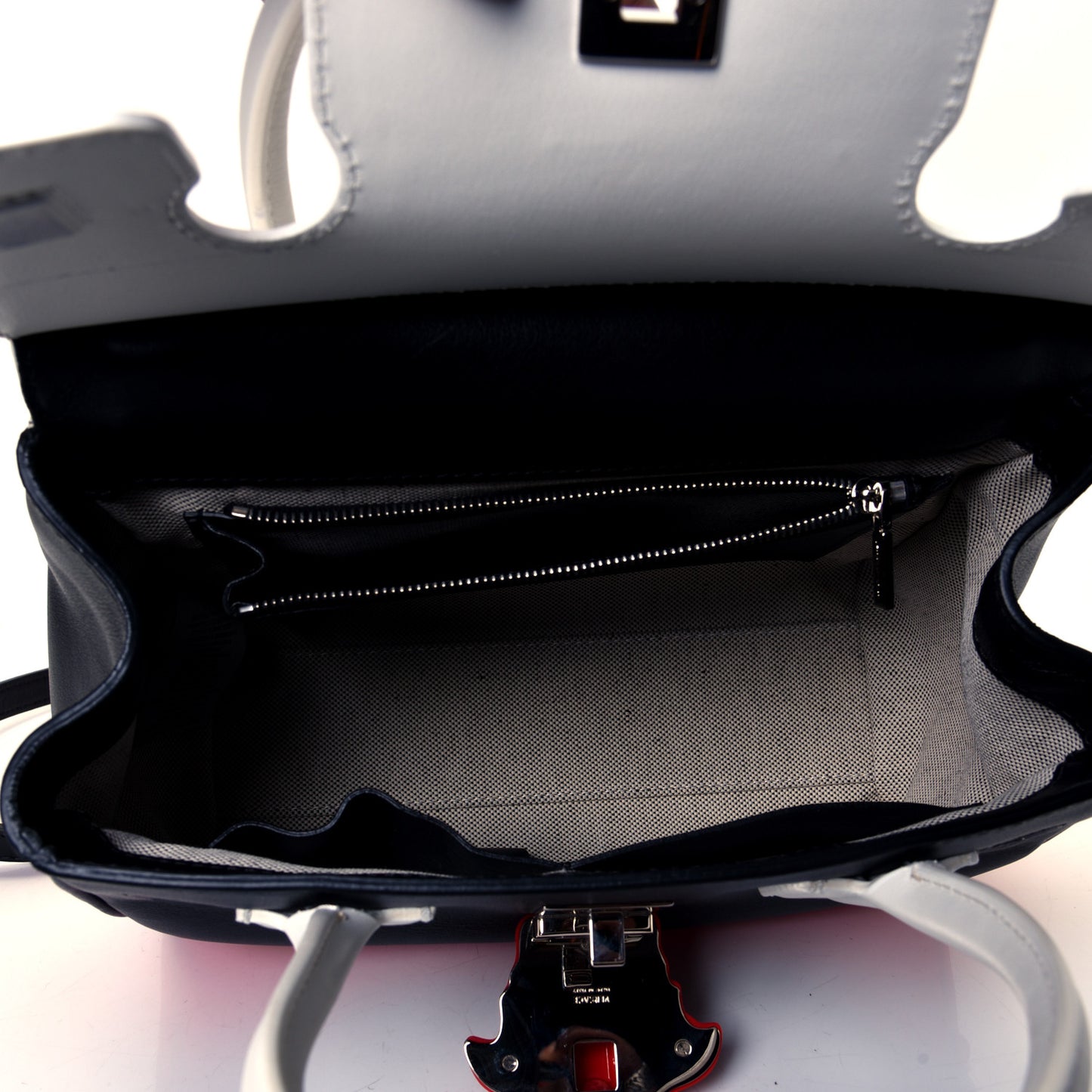Calfskin Medium Palazzo Empire Bag Black Red White