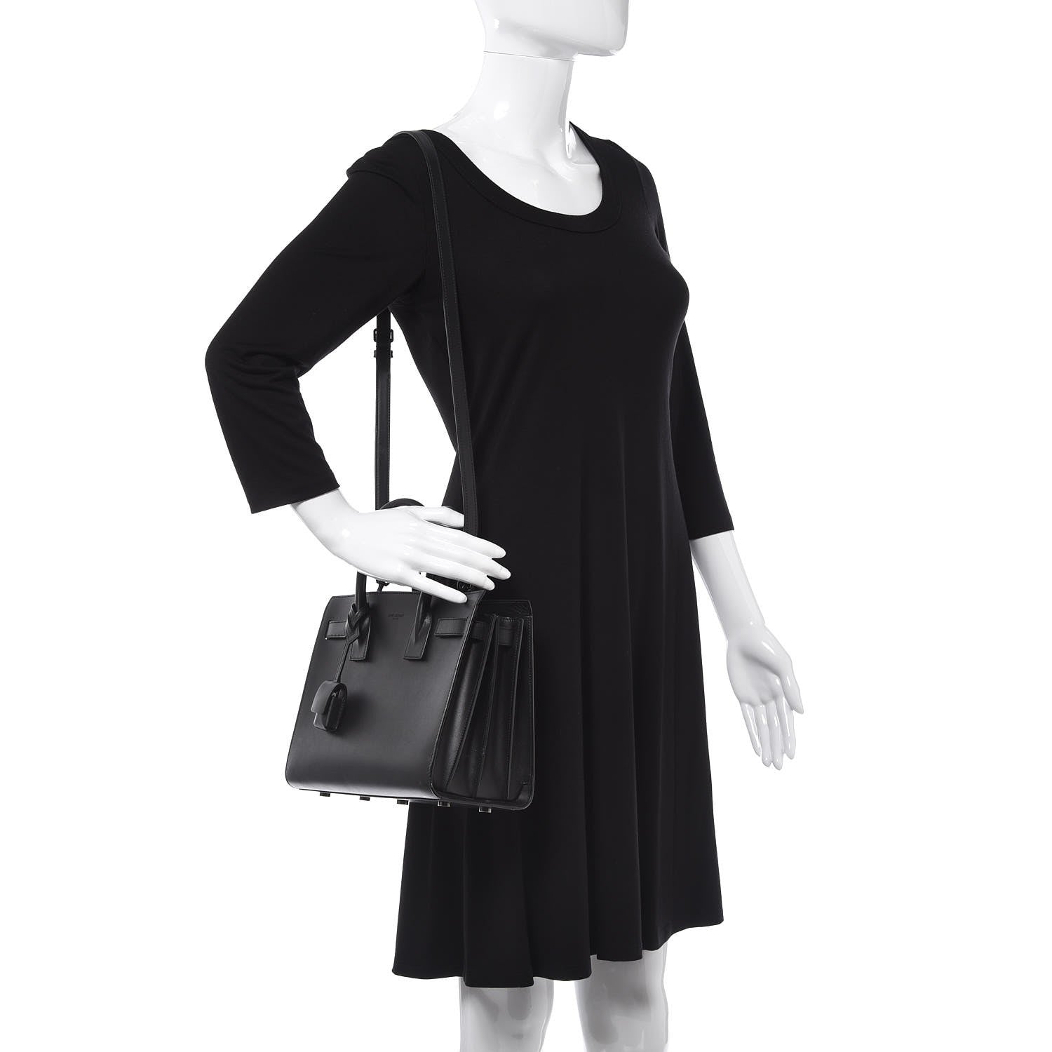 Saint Laurent Calfskin Baby Sac De Jour Black 3 of 12