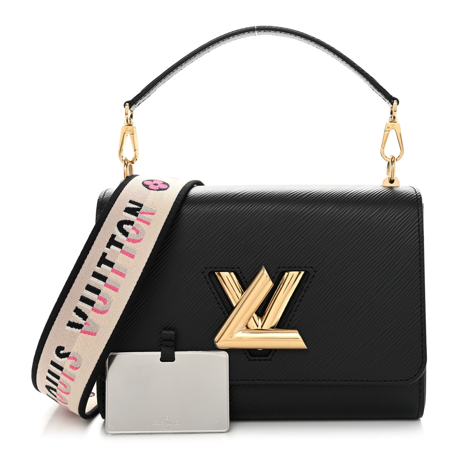 Louis Vuitton Epi Twist Top Handle Shoulder Bag MM Black 1 of 10
