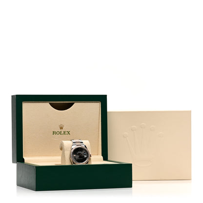 Rolex Stainless Steel 18K Everose Gold Diamond Bezel 36mm Oyster Perpetual Wimbledon Datejust Watch Slate 126281RBR 5 of 5
