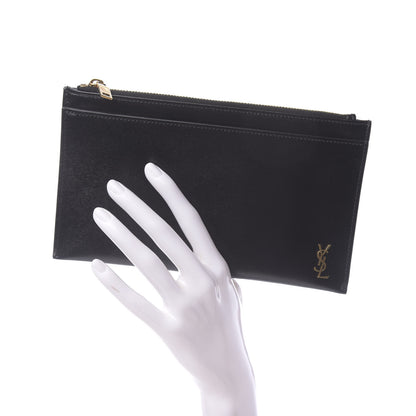Saint Laurent Smooth Calfskin Monogram Bill Pouch Black 2 of 8