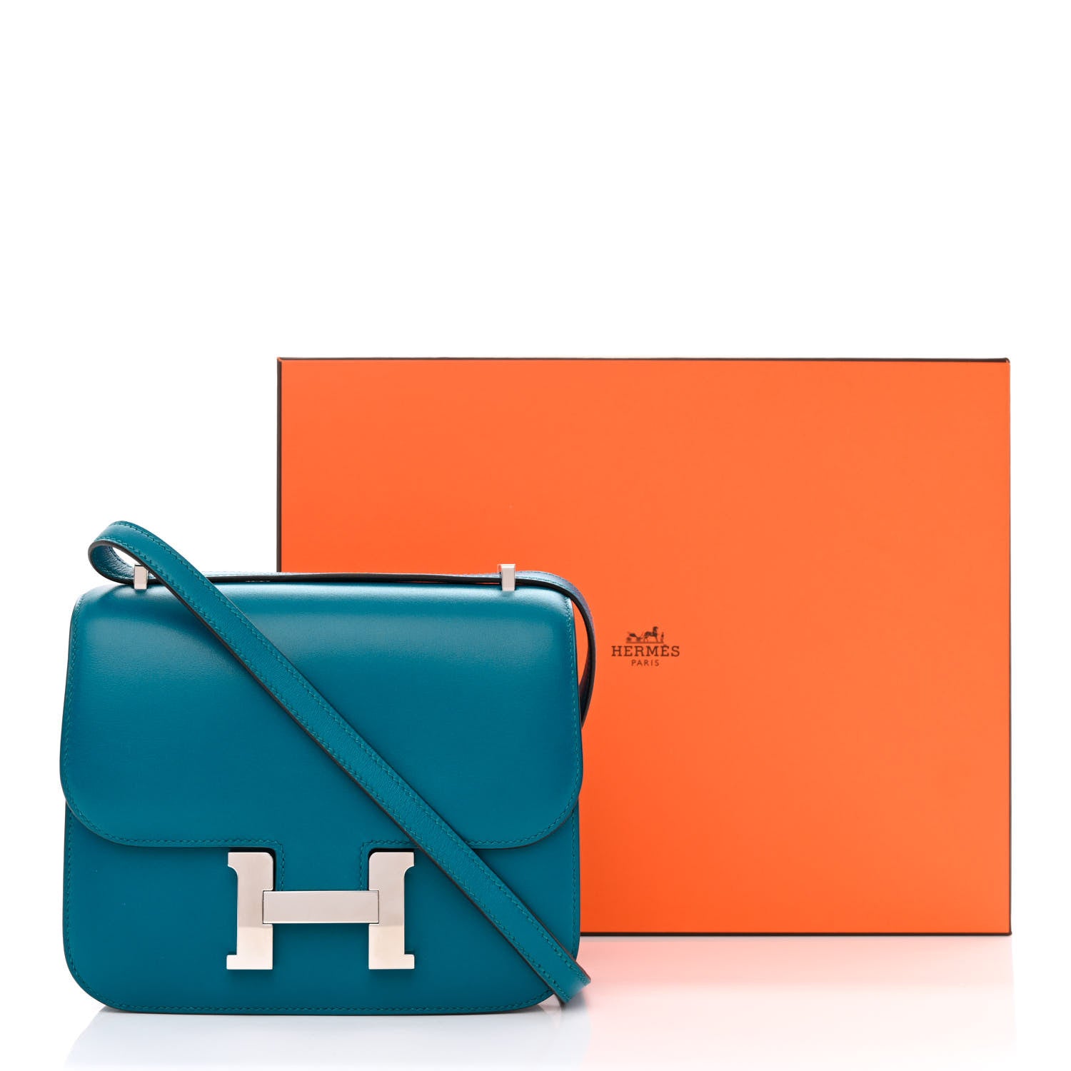 Hermes Tadelakt Constance 18 Bleu Izmir 14 of 14