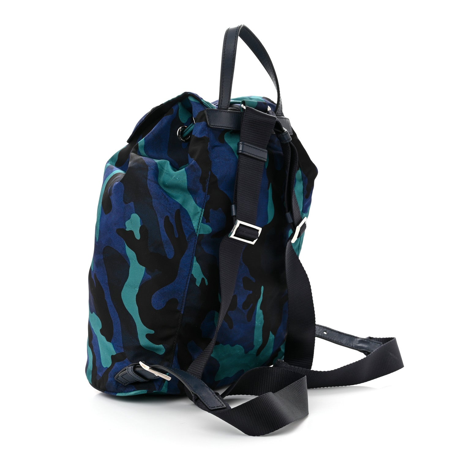 Prada Tessuto Nylon Camouflage Print Backpack Royal 3 of 10